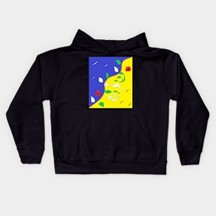 Shalom on the Vine Blue and Yellow Kids Hoodie